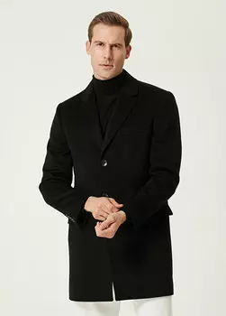 Черное кашемировое пальто Network