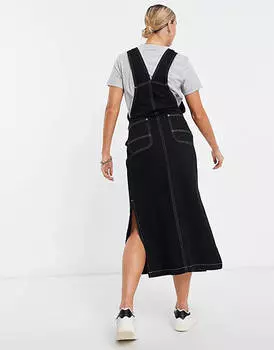 Черное комбинезон с контрастной строчкой ASOS DESIGN Maternity