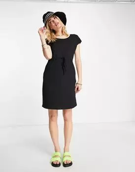 Черное короткое платье-футболка Vero Moda