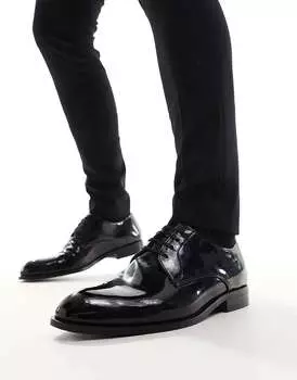 Черное лакированное дерби для вечеринок River Island