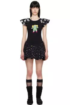 Черное мини-платье Angelica Chopova Lowena