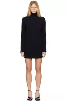 Черное мини-платье Camionneur с разрезами MM6 Maison Margiela