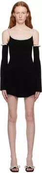 Черное мини-платье Crystal Tube MACH & MACH