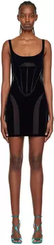 Черное мини-платье Mugler Edition Wolford