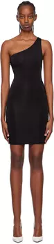 Черное мини-платье с глубоким вырезом Louisa Ballou