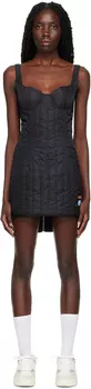 Черное мини-платье с корсетом X-Ray Heron Preston