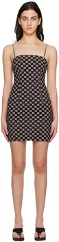 Черное мини-платье с монограммой MISBHV