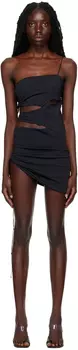 Черное мини-платье с вырезом Jade Cropper