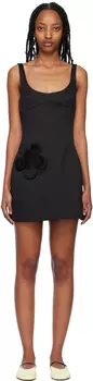 Черное мини-платье Symone Sandy Liang