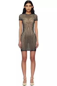 Черное мини-платье «The Short Spirale» Jean Paul Gaultier