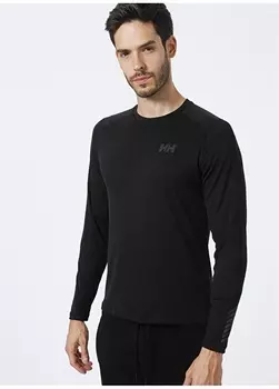 Черное мужское нижнее белье с круглым вырезом Helly Hansen