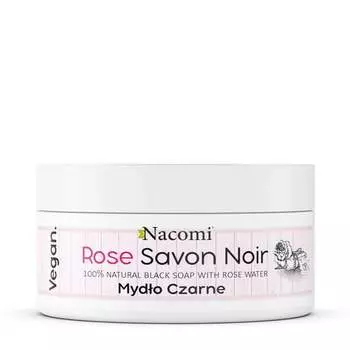 Черное мыло - Роза - 125г - Nacomi