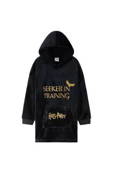 Черное объемное одеяло с капюшоном Harry Potter, черный