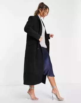 Черное пальто для папы ASOS DESIGN