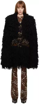 Черное пальто йети KNWLS