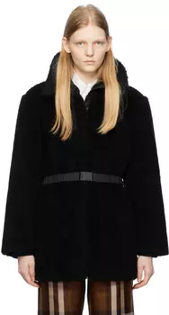 Черное пальто Ларкон Burberry
