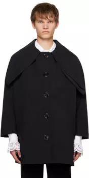 Черное пальто на пуговицах Meryll Rogge