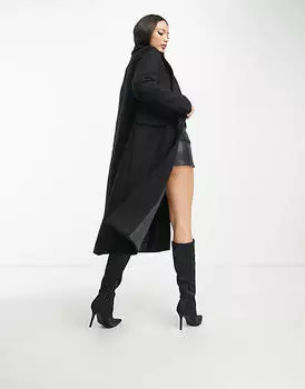 Черное пальто свободного кроя Vero Moda Tall