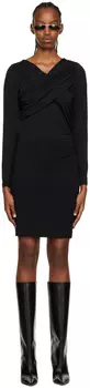 Черное перекрестное мини-платье Han Kjobenhavn