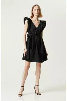 Черное платье без рукавов с V-образным вырезом Network, черный