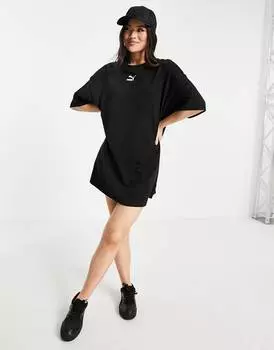 Черное платье-футболка Puma classics