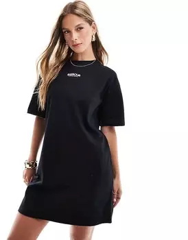 Черное платье-футболка с логотипом Barbour International Alani эксклюзивно для asos