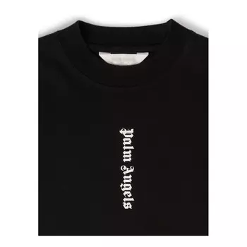 Черное платье-футболка с логотипом Palm Angels, черный