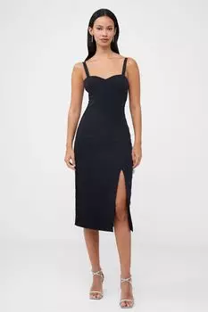 Черное платье из крепа Echo French Connection, черный