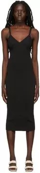 Черное платье из металлического кварца Staud