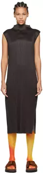 Черное платье макси Monthly Colors April PLEATS PLEASE ISSEY MIYAKE