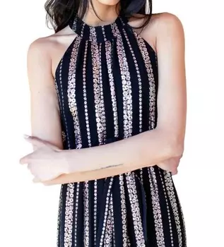 Черное платье макси Pandora с люрексом Emerson Fry