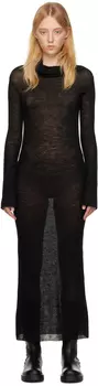 Черное платье макси Ulrika Ann Demeulemeester