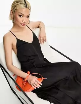 Черное платье миди AllSaints Kaye