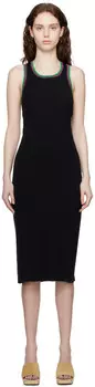Черное платье миди крючком Julia Sarr-Jamois Edition FRAME