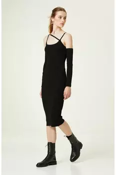 Черное платье-миди Network, черный