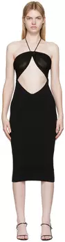 Черное платье-миди с вырезом Nensi Dojaka