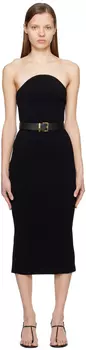 Черное платье-миди 'The Rumer' KHAITE