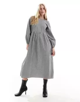 Черное платье миди в клетку Nothing's Child Issy Nobody's Child