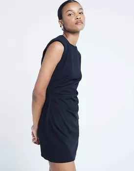 Черное платье мини с драпировкой River Island