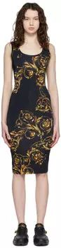 Черное платье Regalia в стиле барокко Versace Jeans Couture