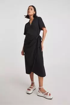 Черное платье-рубашка миди Simply Be, черный