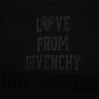 Черное платье с длинными рукавами Givenchy, черный