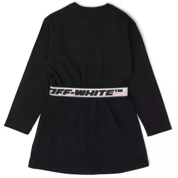 Черное платье с логотипом Off-White, черный