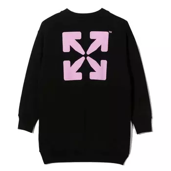 Черное платье с принтом OFF Off-White, черный