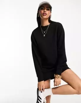 Черное платье-толстовка оверсайз ASOS