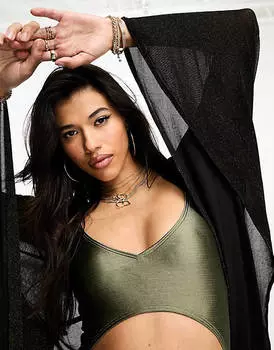 Черное пляжное макси-кимоно Ann Summers Summer Nights