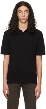 Черное поло Harvey rag & bone