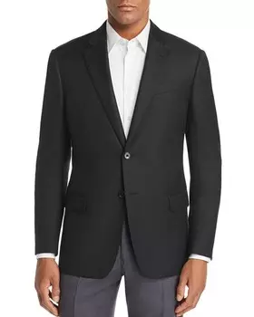 Черное спортивное пальто стандартного кроя Emporio Armani, цвет Black