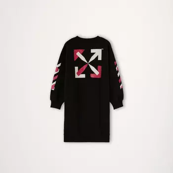 Черное спортивное платье Off-White, черный