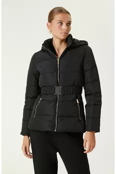 Черное стеганое пальто Network, черный